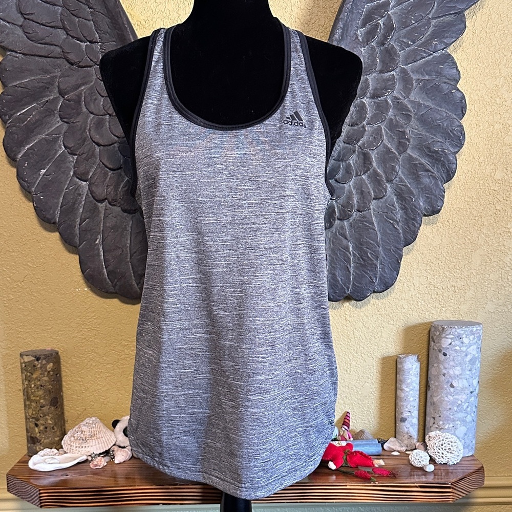 Adidas Women's Heathered Gray Tank Top
